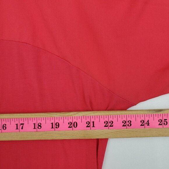 Calvin Klein Womens Pink Chiffon Sheer Detail Panel Contrast Blouse Top Size XL - Picture 13 of 16